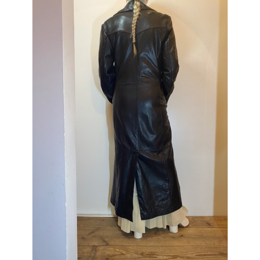 古着 ビンテージ 70s レザー ロング コート ジャケット 希少の 古着 ビンテージ 70s レザー ロング コート ジャケット 希少の