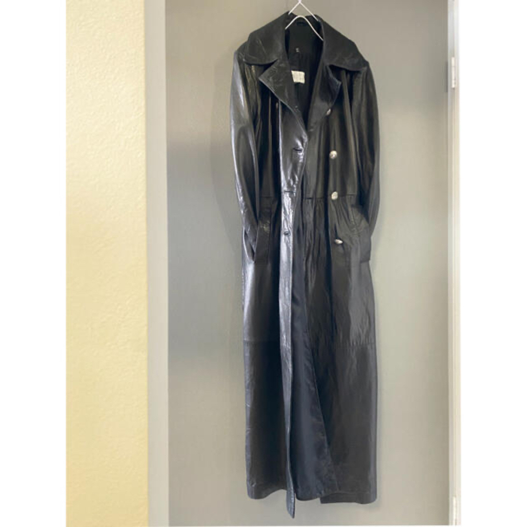 古着 ビンテージ 70s レザー ロング コート ジャケット 希少の 古着 ビンテージ 70s レザー ロング コート ジャケット 希少の