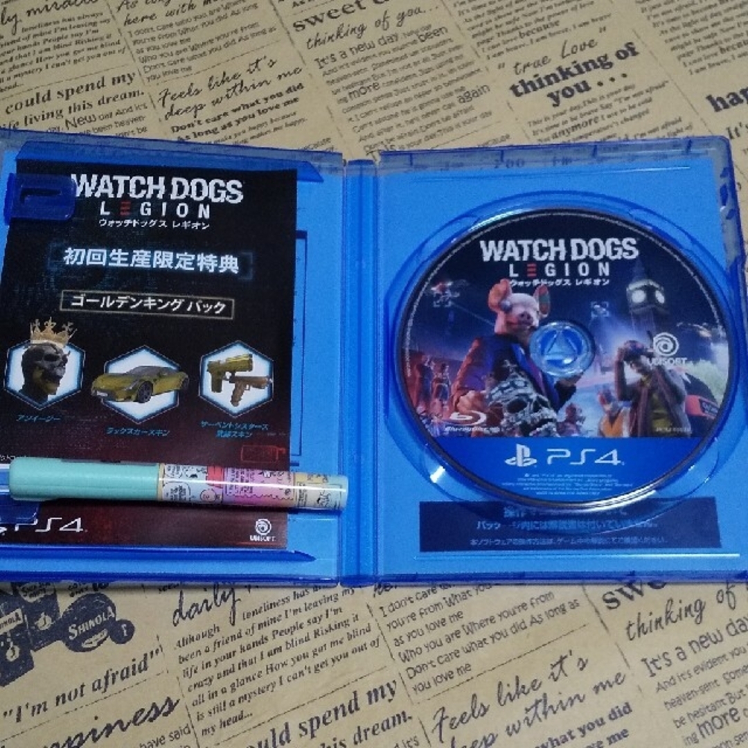 PlayStation4(プレイステーション4)のPS4ソフト🎮WATCHDOGS LEGION　ｳｫｯﾁﾄﾞｯｸﾞｽﾚｷﾞｵﾝ エンタメ/ホビーのゲームソフト/ゲーム機本体(家庭用ゲームソフト)の商品写真