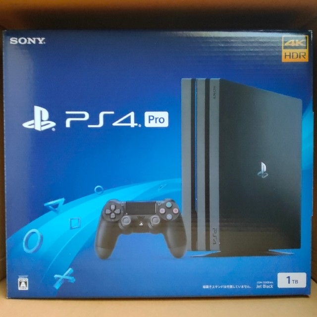 PlayStation4(プレイステーション4)のPS4 プレイステーション4 Pro ジェット・ブラック 1TB エンタメ/ホビーのゲームソフト/ゲーム機本体(家庭用ゲーム機本体)の商品写真