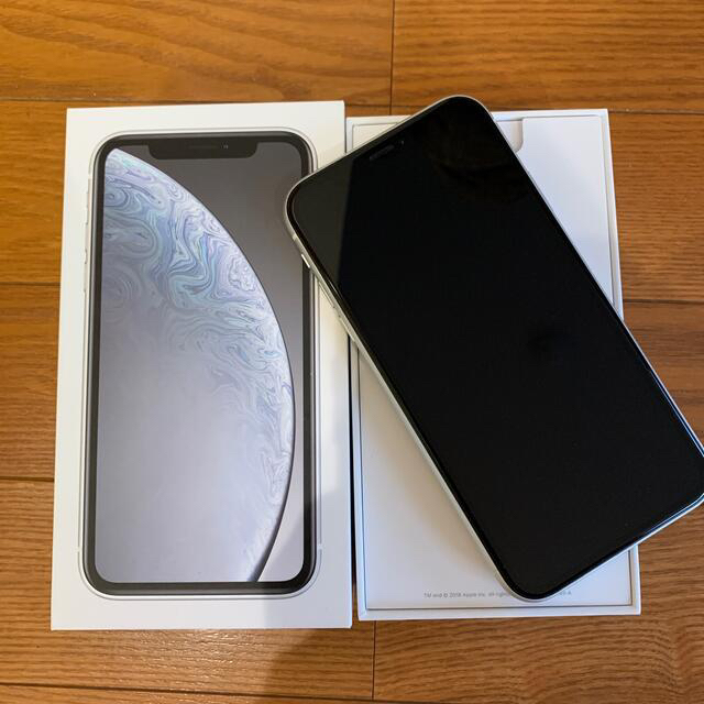 iPhoneXR 128GB 白　ホワイト　simフリー　美品スマートフォン本体