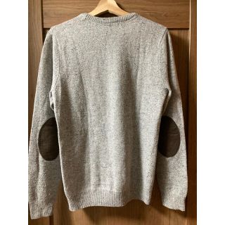 エイチアンドエム(H&M)のH&M ネップ入りグレーニットセーターゆったり　古着　ひじパッチ(ニット/セーター)