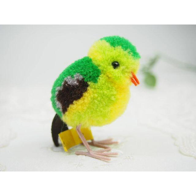 シュタイフ★Woolen Exotic Bird★ぽんぽん緑色の鳥★Steiff