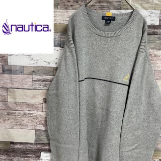 ノーティカ(NAUTICA)の値下げ NAUTICA ニット USA古着 ゆるダボ XL ワンポイントロゴ(ニット/セーター)