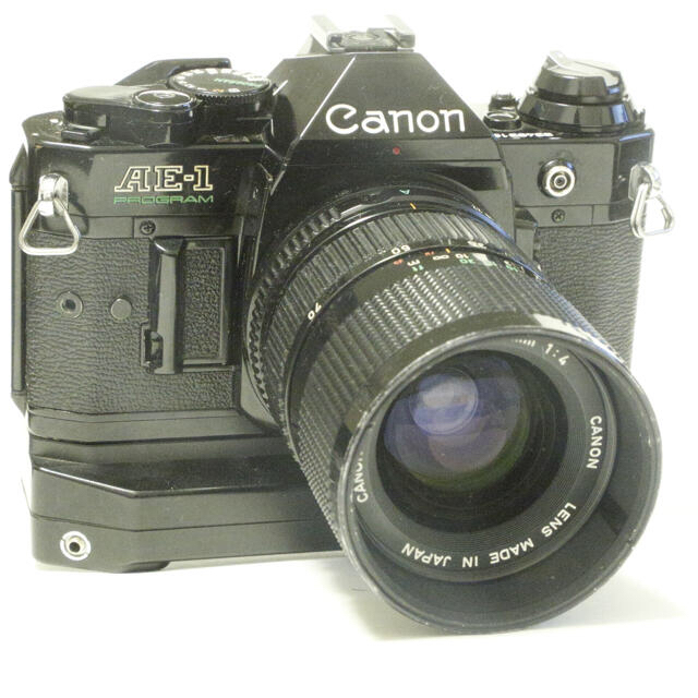 フィルムカメラCANON AE-1 PROGRAM + POWER WINDER A レンズ付