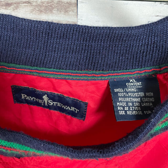 PAYNESTEWART USA古着 ナイロン プルオーバー ゆるダボ  赤 メンズのジャケット/アウター(ナイロンジャケット)の商品写真