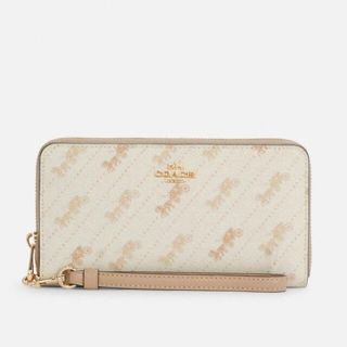 コーチ(COACH)の商品未使用COACH クリームホースアンドキャリッジドットプリントストラップ付き(財布)