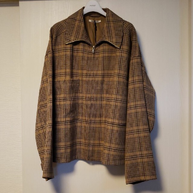 19aw auralee wool serge check blouson 4