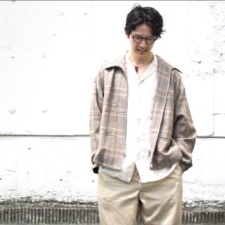 コモリ(COMOLI)の19aw auralee wool serge check blouson 4(ブルゾン)