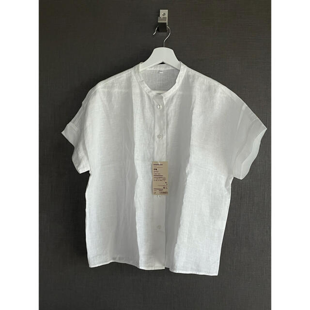 MUJI (無印良品)(ムジルシリョウヒン)のタグ付き　無印良品　ヘンプシャツ レディースのトップス(シャツ/ブラウス(半袖/袖なし))の商品写真