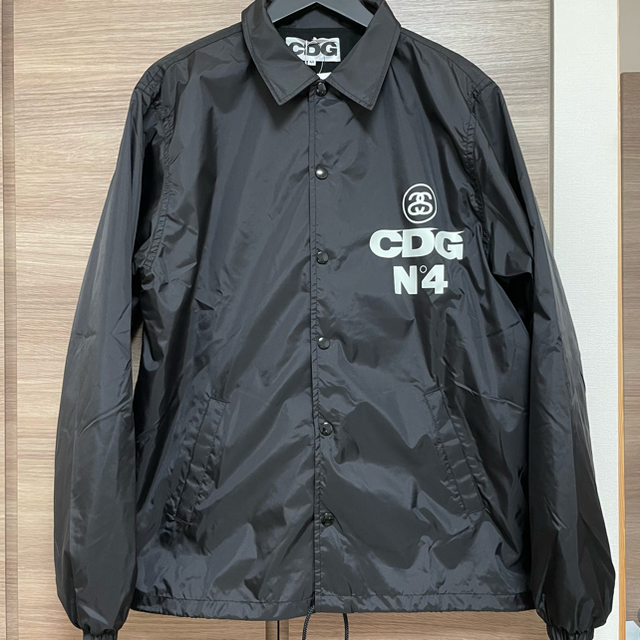 CDG x STUSSY COACH JACKET BLACK Medium - ナイロンジャケット