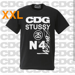 コムデギャルソン(COMME des GARCONS)のCDG x STUSSY T-SHIRT × 1 Black / XX-Larg(Tシャツ/カットソー(半袖/袖なし))
