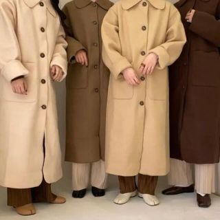 トゥデイフル(TODAYFUL)のlawgy original maru coat brown (ロングコート)