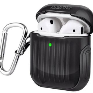 AirPods ケース 第2世代 保護カバー 黒(ヘッドフォン/イヤフォン)