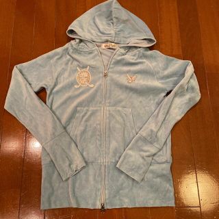 ライルアンドスコット(LYLE&SCOTT)のLyle &scott 水色　ベロアパーカー　(ウエア)