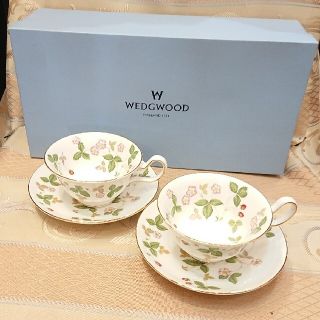 ウェッジウッド(WEDGWOOD)のウエッジウッド☆ワイルドストロベリー カップセット(食器)