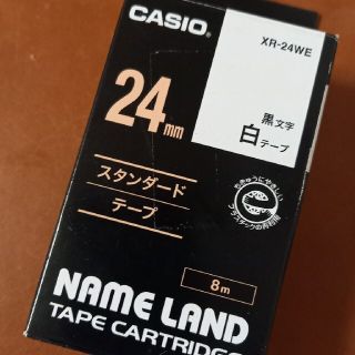 カシオ　ネームランドテープ　白　24ミリ(オフィス用品一般)