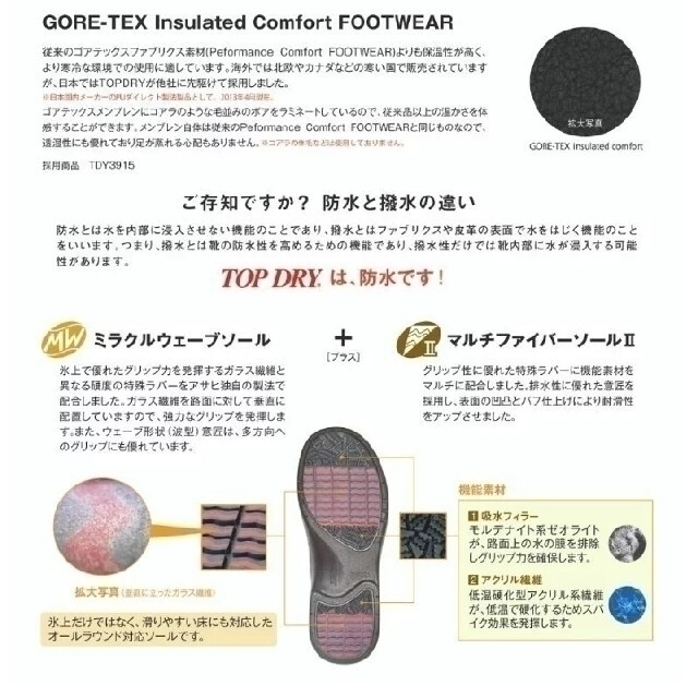 アサヒシューズ(アサヒシューズ)のトップドライ GORE-TEX 防水カジュアル2WAYブーツ 25cm レディースの靴/シューズ(ブーツ)の商品写真