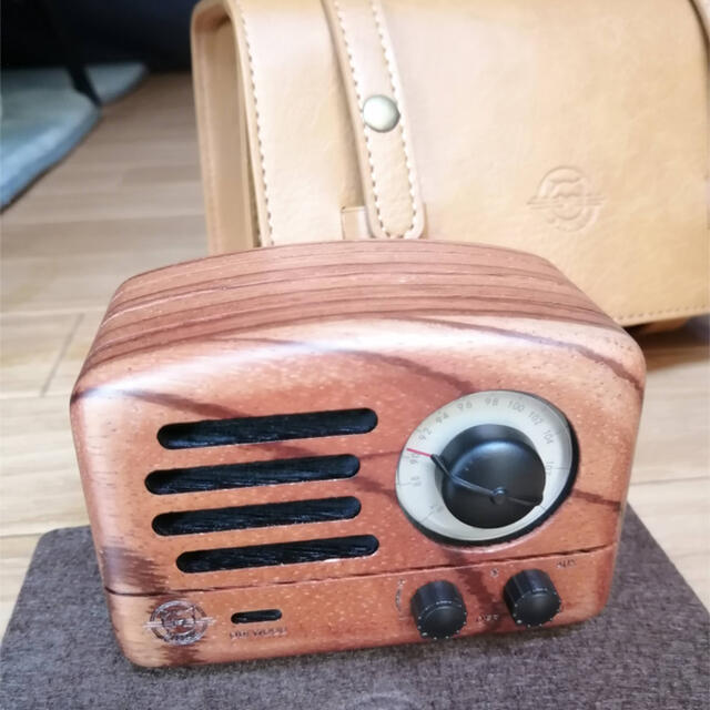 Muzen FMラジオ Bluetooth 天然木製 ワイヤレス・ミニスピーカー