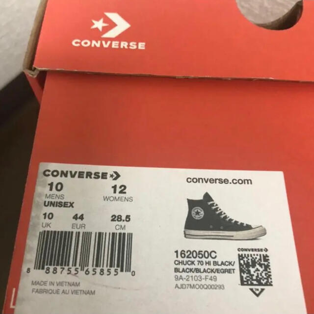 CONVERSE(コンバース)の【新品】ct70 converse 28.5cm チャックテイラー ブラック メンズの靴/シューズ(スニーカー)の商品写真