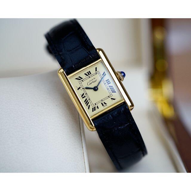 美品 カルティエ マスト タンク アイボリー ローマン SMCartier39CARTIER