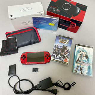 プレイステーションポータブル(PlayStation Portable)のSONY PSP セット　PlayStationPortable 本体　ソフト(携帯用ゲーム機本体)