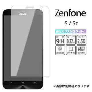 ゼンフォン(ZenFone)の強化ガラスフィルム Zenfone5/5Z 画面保護 透明(保護フィルム)
