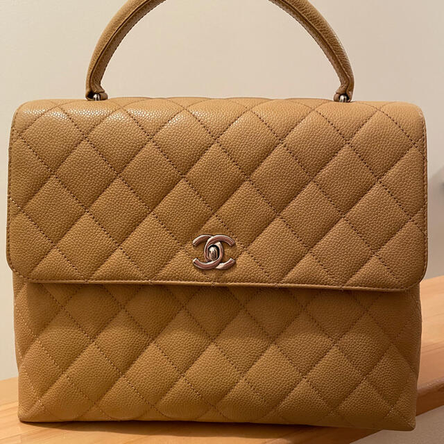 ハンドバッグCHANEL♣︎シャネル　マトラッセハンドバッグ　ベージュ