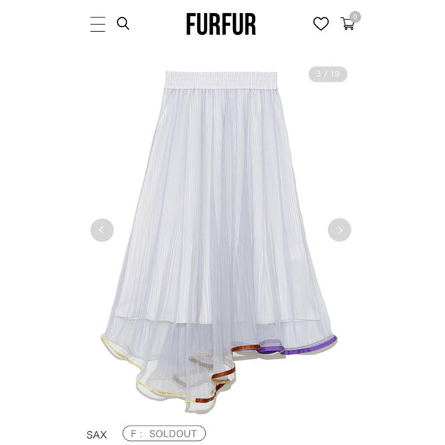 FURFUR(ファーファー) ヘムトリミングプリーツスカート | www.fk