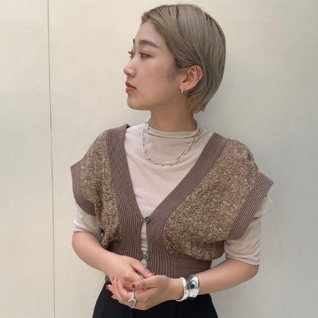 TODAYFUL(トゥデイフル)の【TODAYFUL】Lace Knit Bustier レディースのトップス(ベスト/ジレ)の商品写真