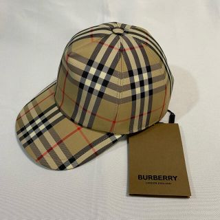 バーバリー(BURBERRY)のBURBERRY バーバリー　ロゴアップリケヴィンテージチェックキャップ(キャップ)