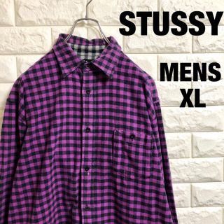 ステューシー(STUSSY)のステューシー  フランネルシャツ　チェックシャツ　メンズXLサイズ(シャツ)