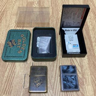 希少】GOLDEN BAT ゴールデンバット & BLU zippo ジッポ い出のひと時