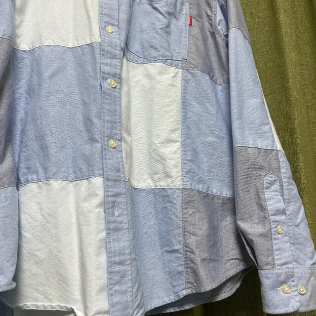 【M】supreme patchwork oxford shirt シャツ 3
