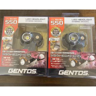 ジェントス(GENTOS)の【新品】ジェントス　ＬＥＤヘッドライト　WS-100H 2個セット(ライト/ランタン)