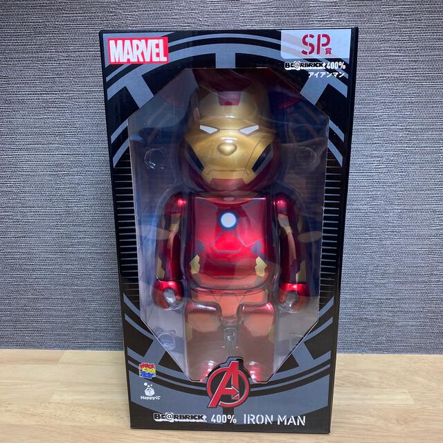 Happyくじ MARVEL BE@RBRICK SP賞 アイアンマン400% 先着 19110円引き