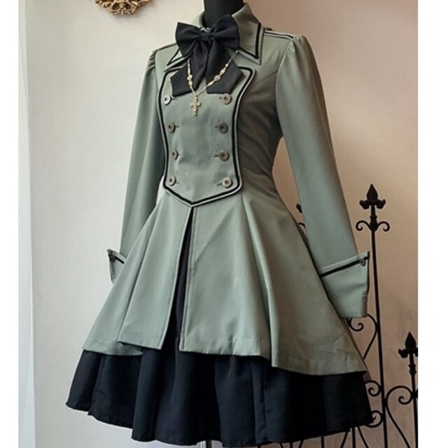 Atelier Boz 軍服 ディーン ジャケット ワンピース 緑 グリーン ミリタリー ゴスロリ 黒の通販 By まーらいおん S Shop アトリエボズならラクマ