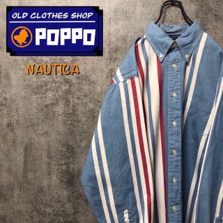 ノーティカ(NAUTICA)の【しうへゐ様専用】ノーティカ☆刺繍ロゴマリンマルチストライプシャツ 90s(シャツ)