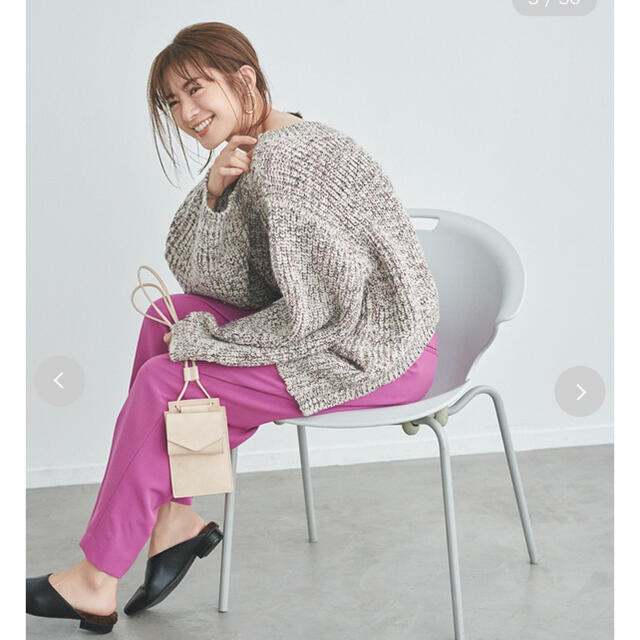 emmi atelier(エミアトリエ)の【emmi atelier】4WAYストレッチダブルクロスパンツ レディースのパンツ(カジュアルパンツ)の商品写真