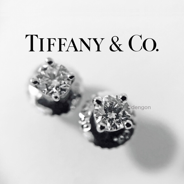 Tiffany & Co.(ティファニー)の【美品】ティファニー  ソリティアピアス　ダイヤモンドPT950  レディースのアクセサリー(ピアス)の商品写真