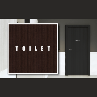 モダンなトイレ用サインステッカー | トイレマーク トイレサイン 賃貸可(インテリア雑貨)