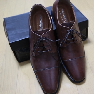 【未使用品】革靴　stefanorossi 　ストレートチップ　ブラウン(ドレス/ビジネス)