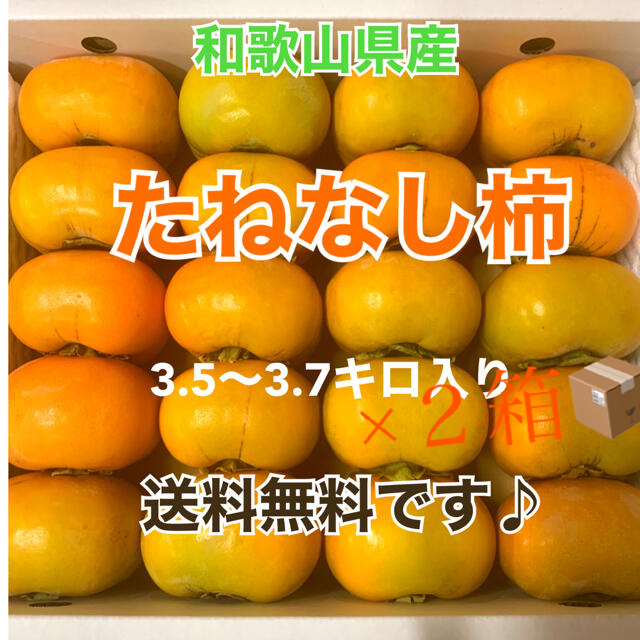 2M1 和歌山県産　たねなし柿♪ ご家庭用　20個✖️２箱セット 食品/飲料/酒の食品(フルーツ)の商品写真