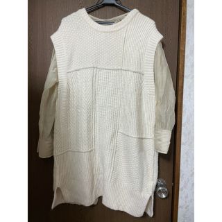 カスタネ 後ろ空きBIGベスト アイボリー ベストのみ