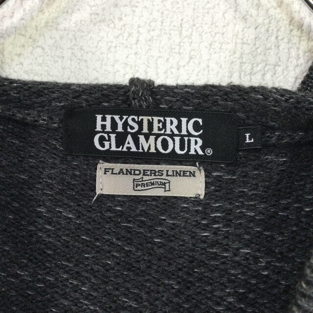 HYSTERIC GLAMOUR(ヒステリックグラマー)の【美品・ヒスガールプリント】ヒステリックグラマー　ニットパーカー　ジップアップ メンズのトップス(パーカー)の商品写真