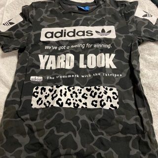 アディダス(adidas)の【中古】adidas アディダス　ブラックカモフラ柄　半袖Tシャツ　カットソー(Tシャツ/カットソー(半袖/袖なし))