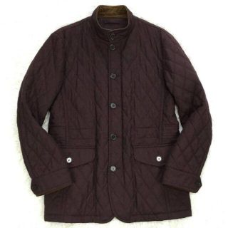 ダーバン(D’URBAN)のD'URBANダーバンウール中綿入りクロスステッチバイカーズハーフコートレナウン(その他)