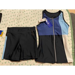 ミズノ(MIZUNO)の新品タグ付★ミズノ　水着　Sサイズ　パット付き！水着めくり防止(水着)