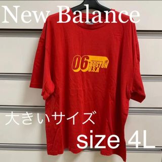 ニューバランス(New Balance)のNB ニューバランス 半袖 Tシャツ 大きいサイズ 4L 赤 レッド 黄色(Tシャツ/カットソー(半袖/袖なし))