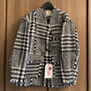 スライ(SLY)の新品 TWEED PATTERN NO COLLAR ツイードジャケット(ノーカラージャケット)